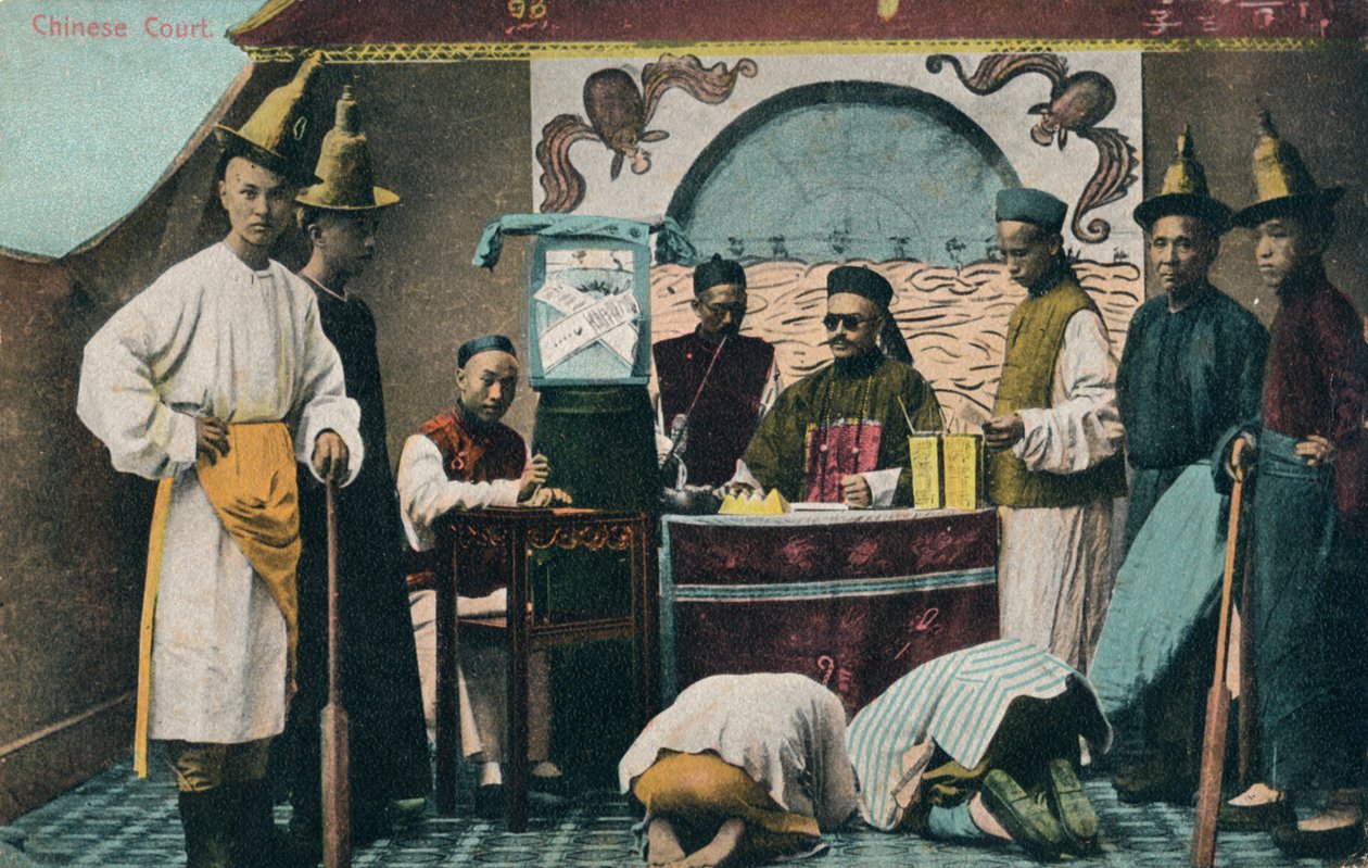 Kinesisk domstol, c1900 av Unbekannt