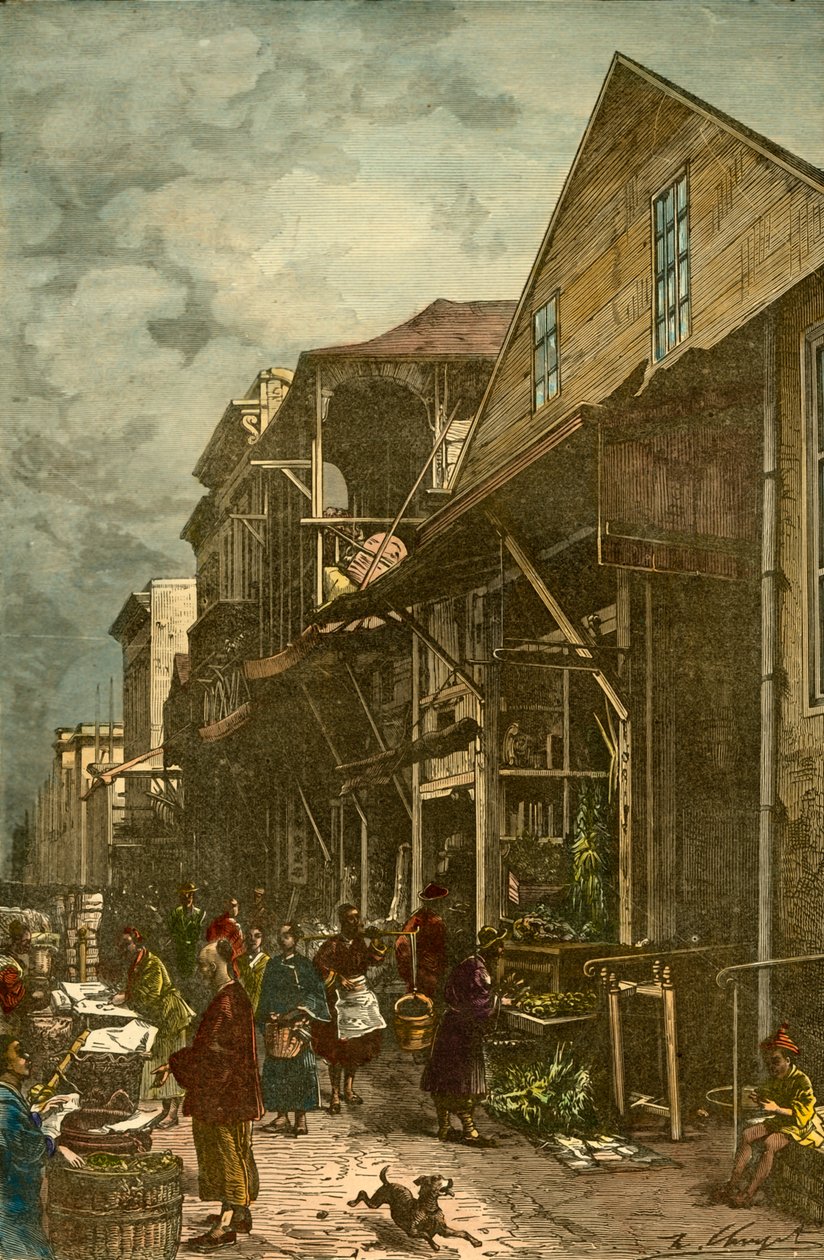 Det kinesiske kvarteret i San Francisco, c1885. av Unbekannt