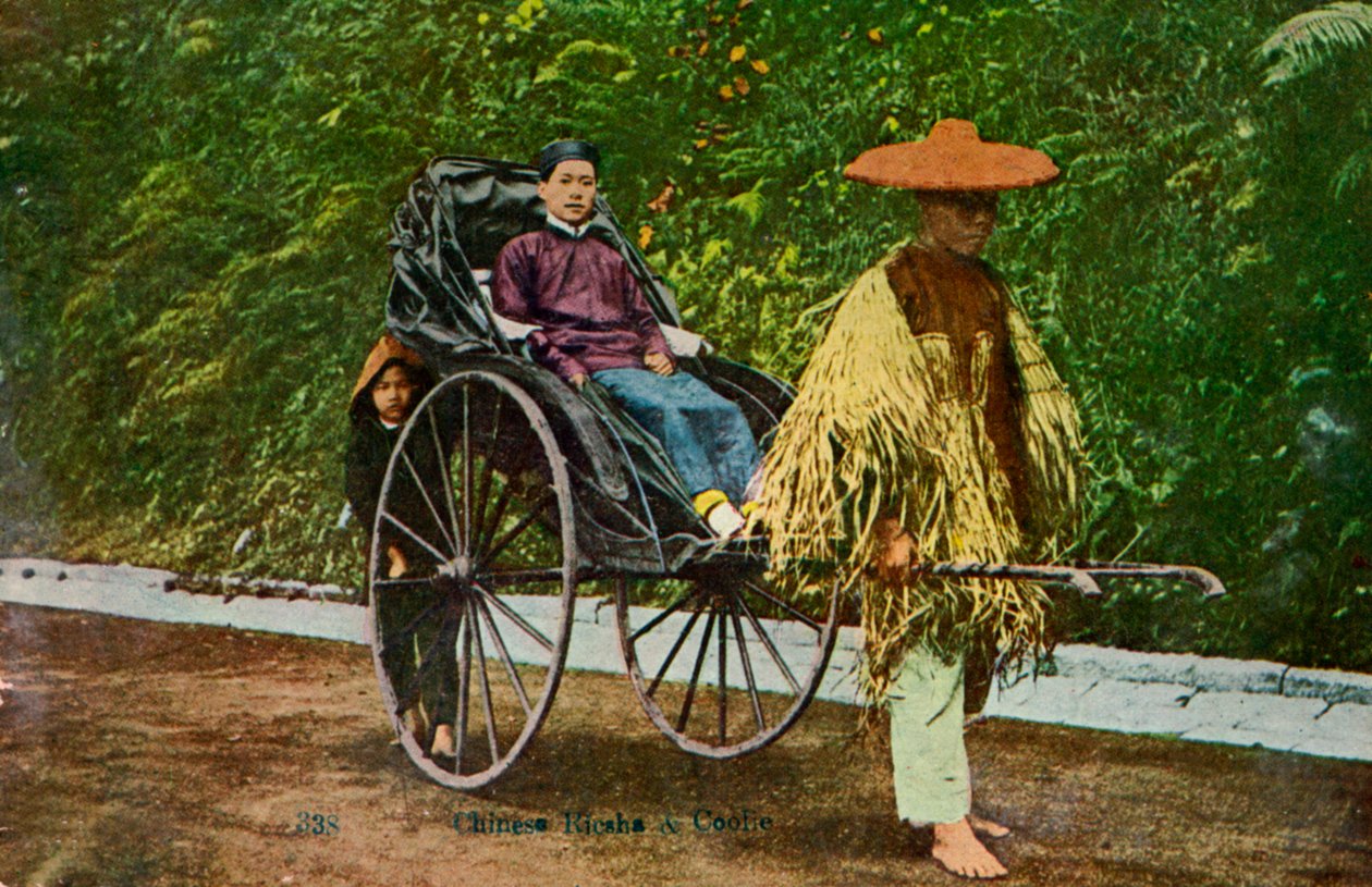 Kinesisk rickshaw, 1900-tallet av Unbekannt