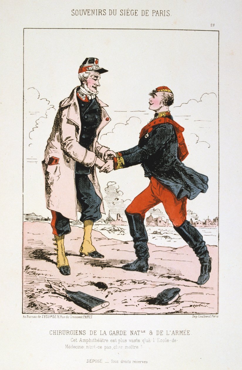 Kirurger fra nasjonalgarden og hæren, beleiringen av Paris, fransk-prøyssisk krig, 1870-1871. av Unbekannt