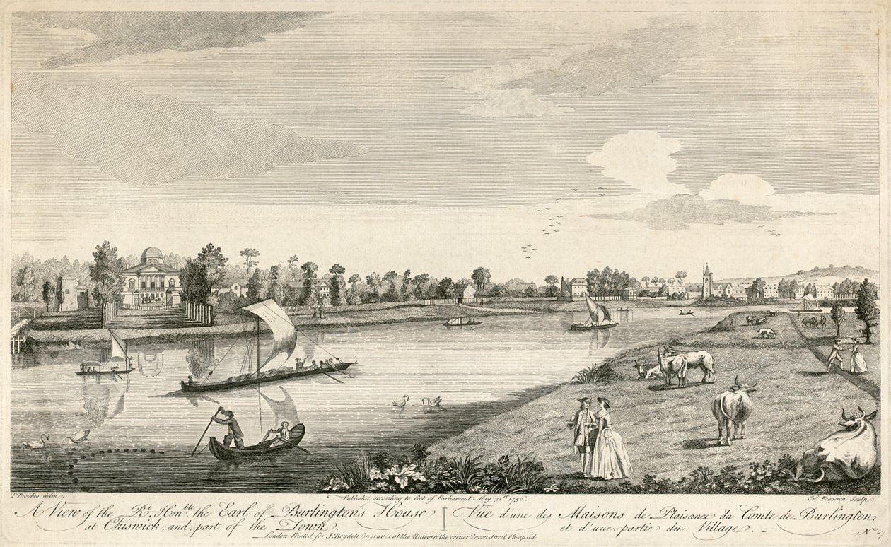 Chiswick House, London, 1750 av Unbekannt