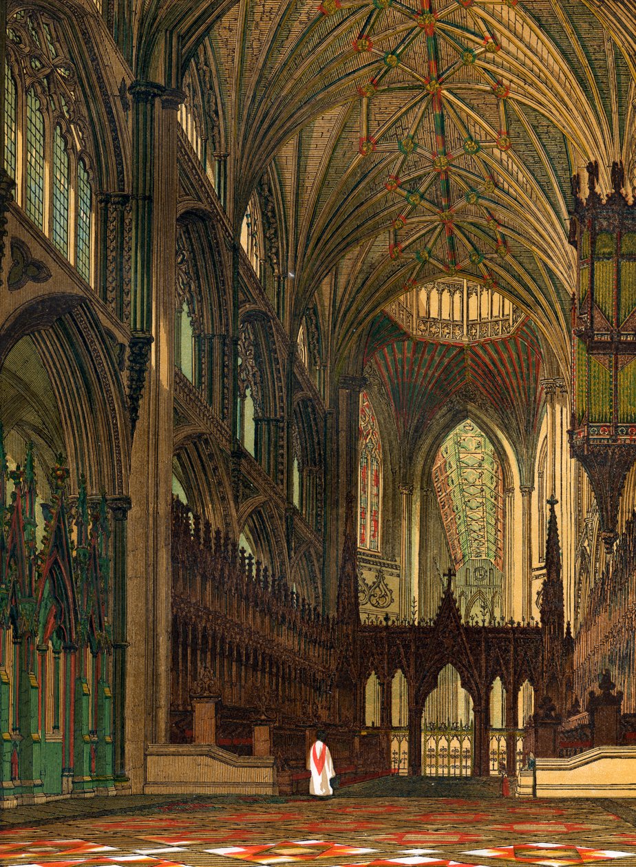 Choir of Ely Cathedral, Cambridgeshire, 1800-tallet av Unbekannt