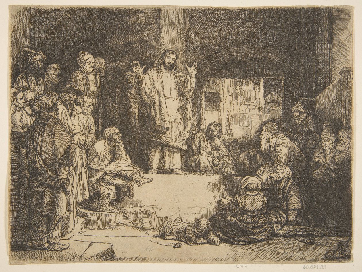 Kristus forkynner La Petite Tombe copy.n.d. av Unbekannt