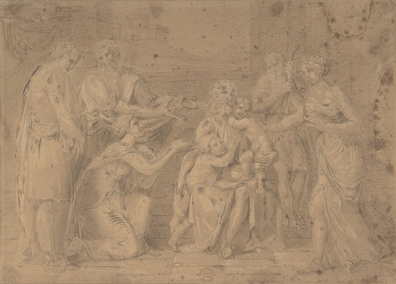 Kristus og barna, 1600-tallet. av Unbekannt