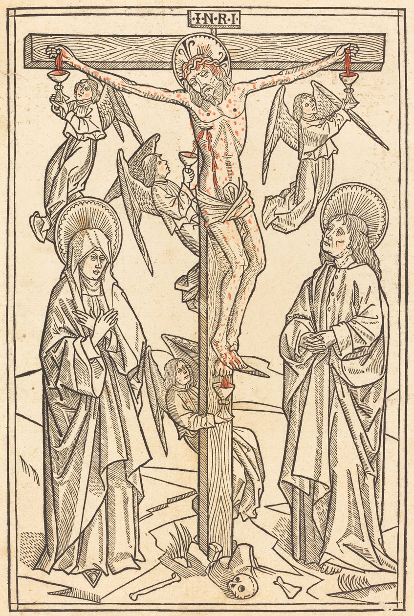 Kristus på korset med engler, 1481. av Unbekannt