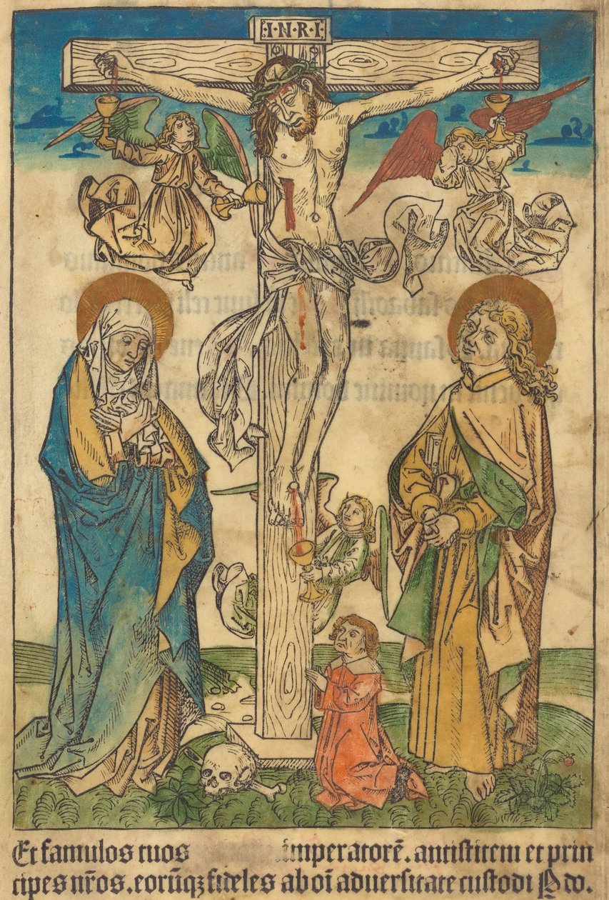 Kristus på korset med engler, ca. 1490. av Unbekannt