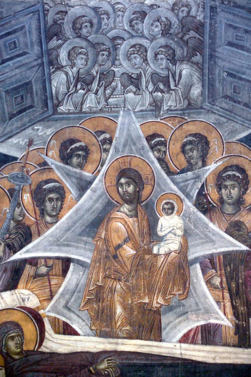 Kristus med jomfruens sjel ved himmelens porter, 1321-1322 av Unbekannt