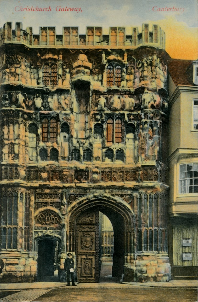 Christchurch Gateway, Canterbury, slutten av 1800-begynnelsen av 1900-tallet. av Unbekannt
