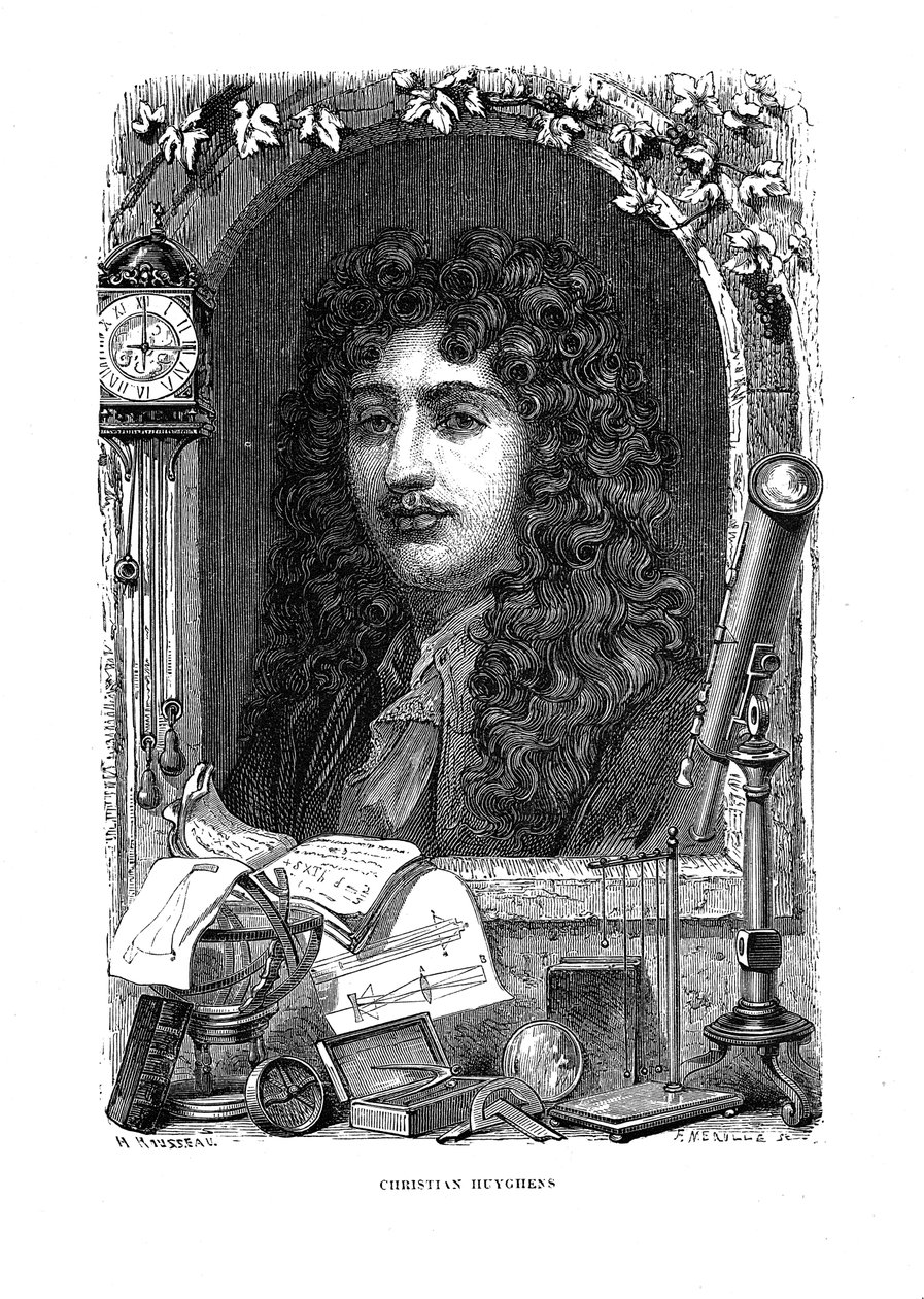 Christiaan Huygens 1629–1695, nederlandsk fysiker, matematiker og astronom, c1870 av Unbekannt
