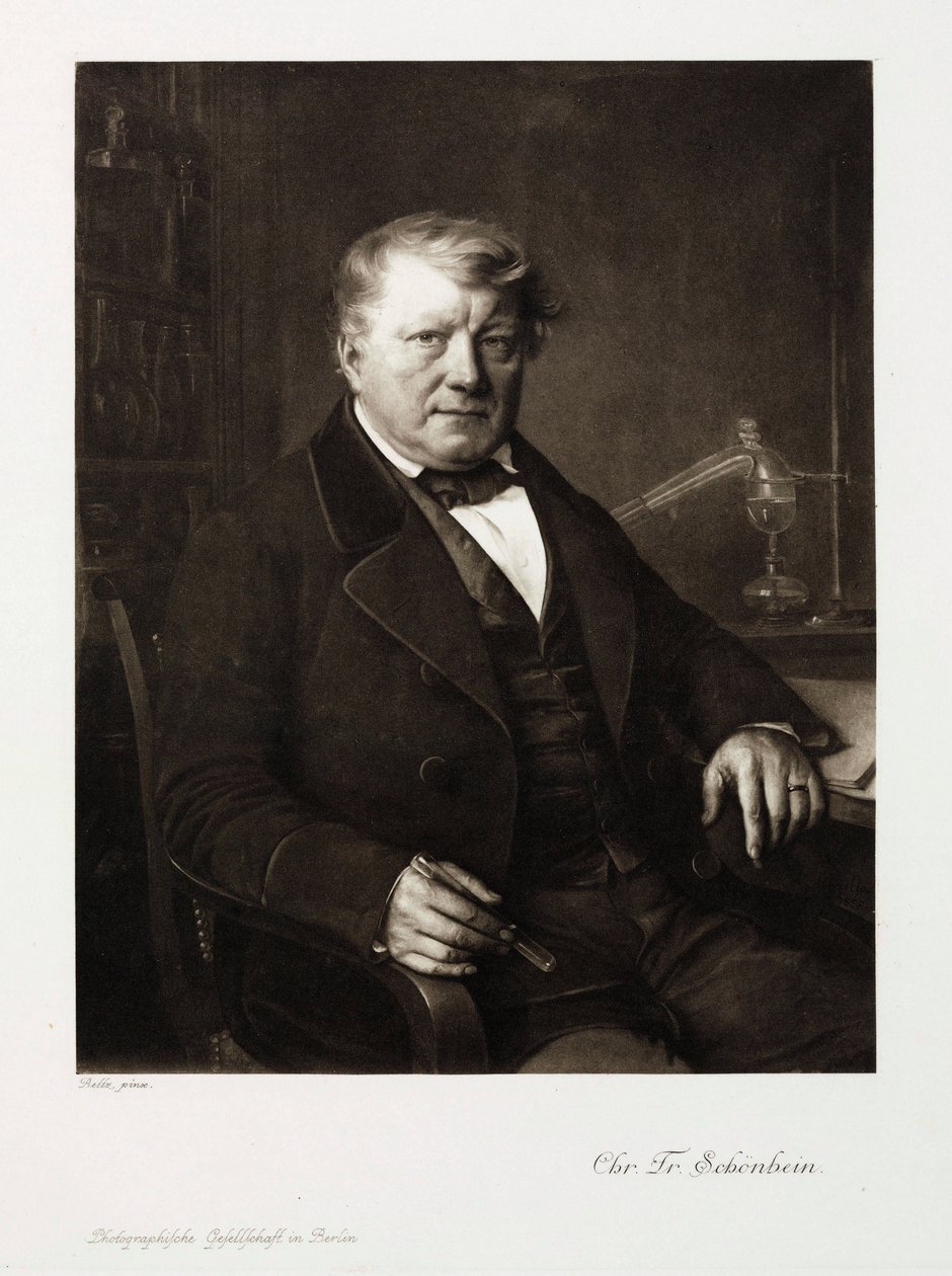 Christian Friedrich Schonbein , tysk kjemiker, ca 1860 av Unbekannt