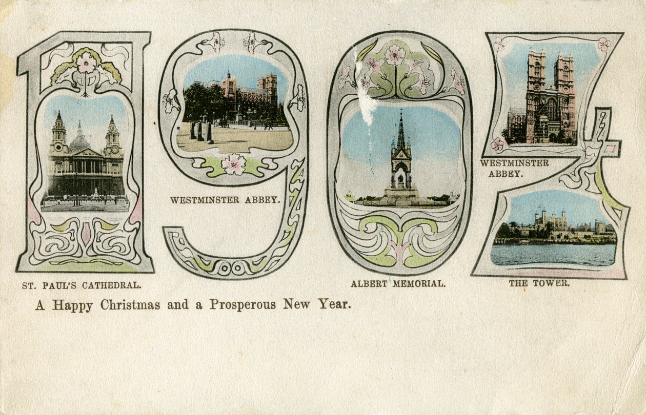 Julekort, 1904 av Unbekannt