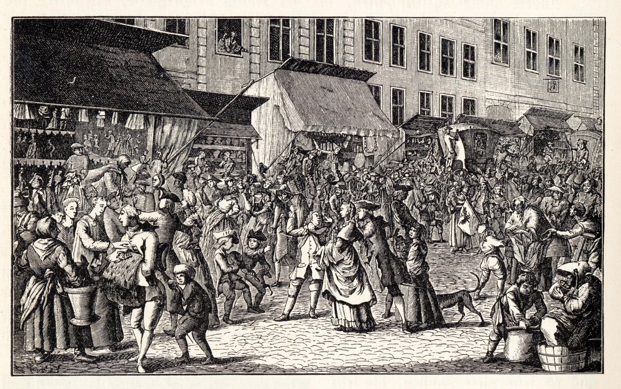 Julemarked i Berlin, 1776. av Unbekannt