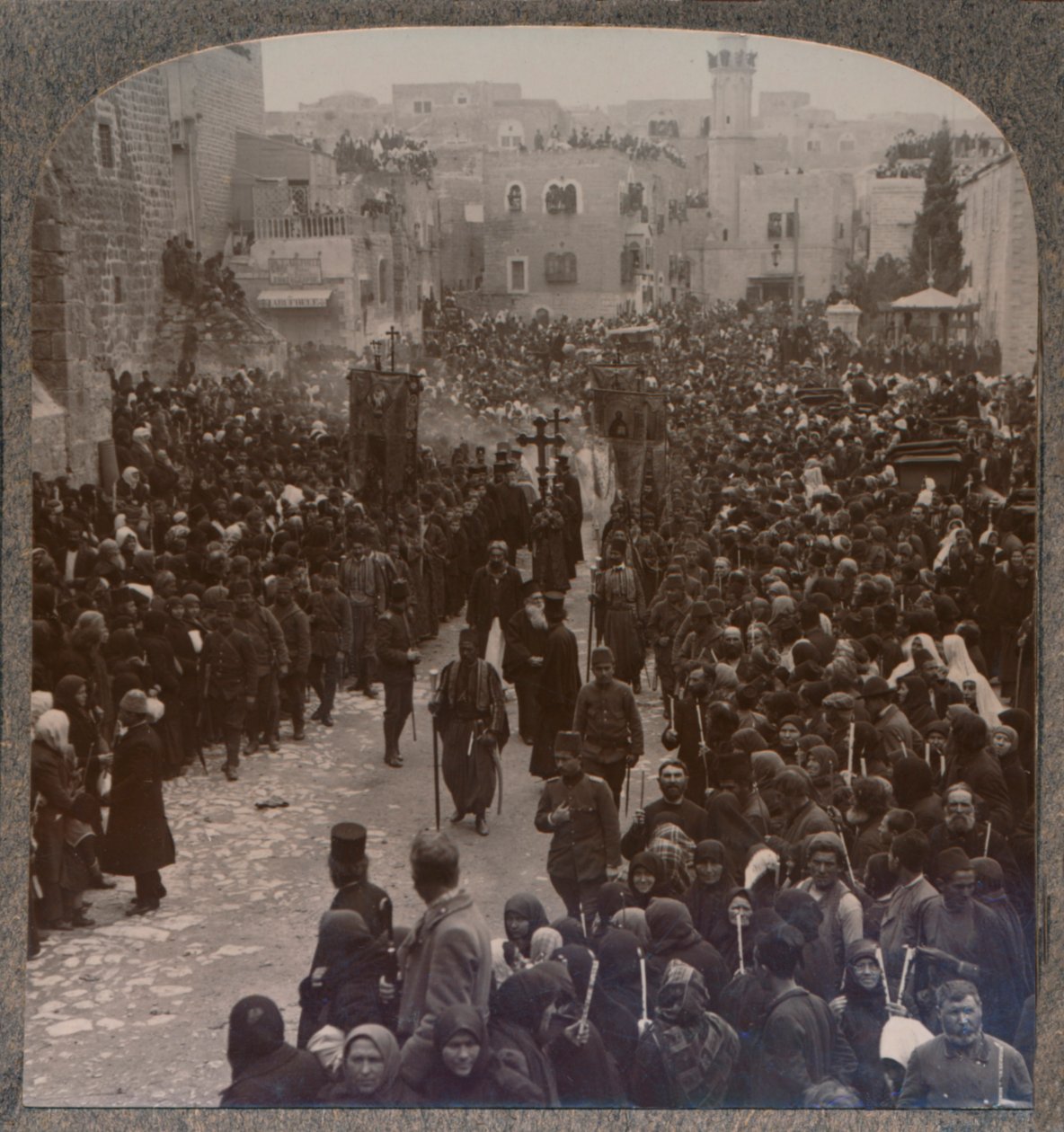 Juleprosesjon i Betlehem, ca 1900 av Unbekannt
