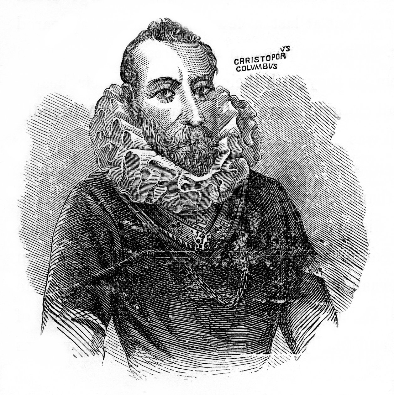 Christopher Columbus, italiensk oppdagelsesreisende og handelsmann, c1872 av Unbekannt