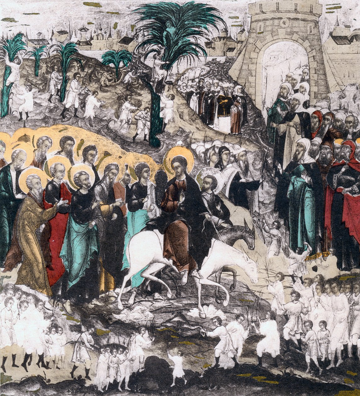 Kristi inntog i Jerusalem, 1500-tallet av Unbekannt