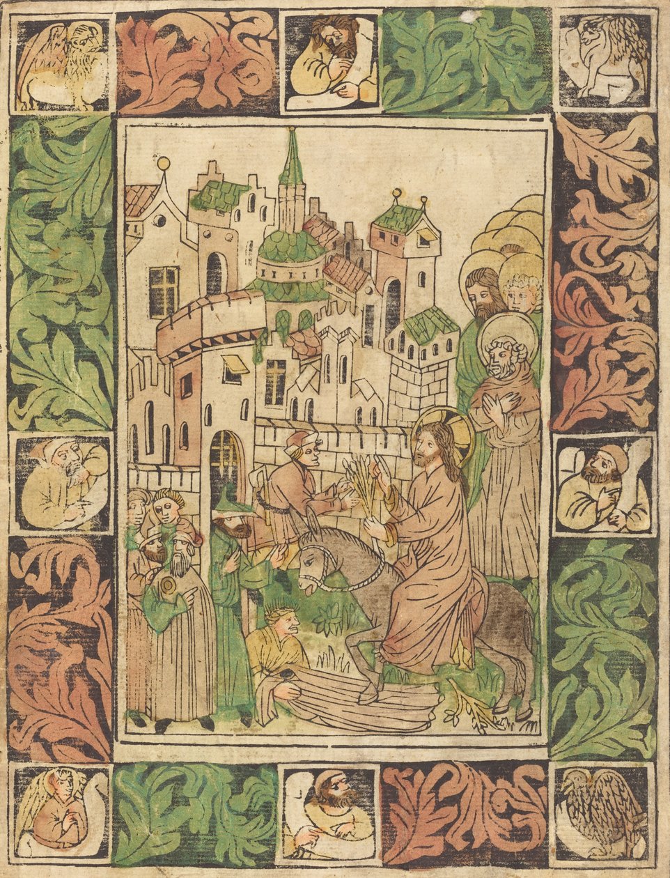 Kristi inntog i Jerusalem, ca. 1450. av Unbekannt