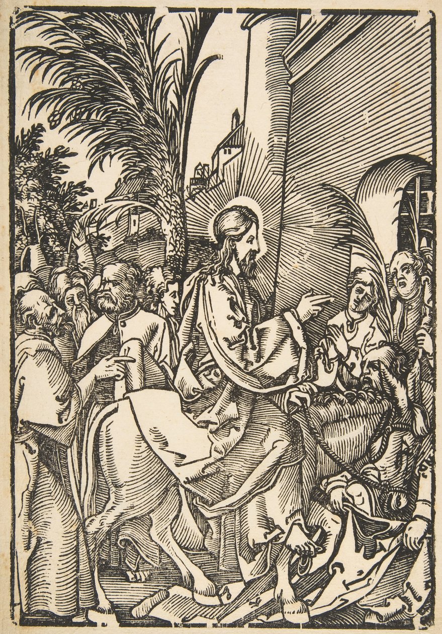 Christs Entry into Jerusalem, fra The Small Passion copy.n.d. av Unbekannt