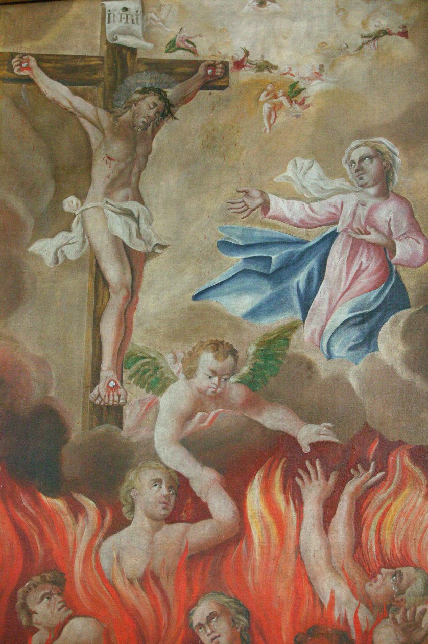 Saint Nicolas de Veroce-kirken. Korsfestelse Saint Nicolas de Veroce Frankrike av Unbekannt