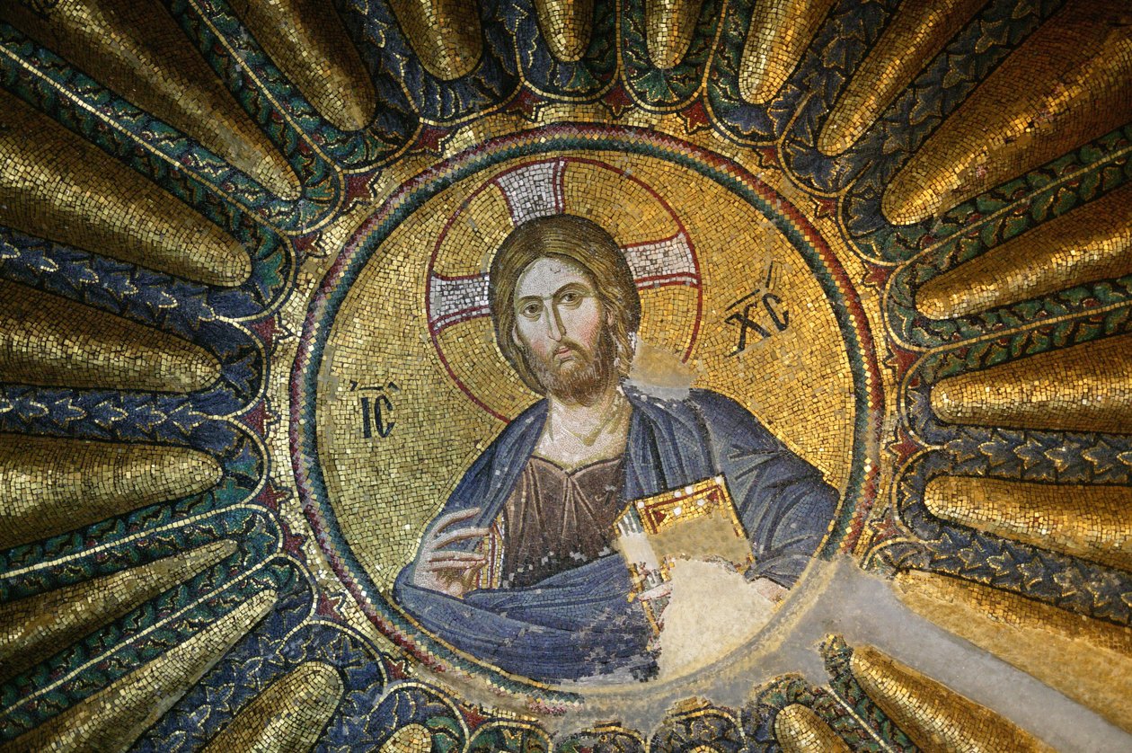 Church of St. Saviour of Chora. Takmosaikk av Kristus Pantokratoren (en gloire) Istanbul Turquie av Unbekannt