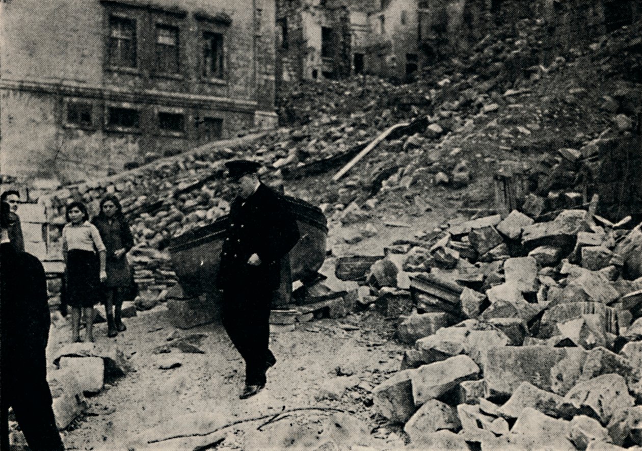 Churchill besøker Battered Malta, 1943, 1945. av Unbekannt