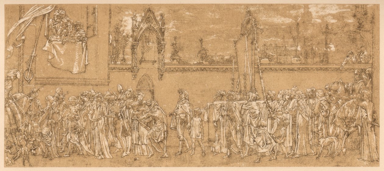 Cimabues feirede Madonna bæres i prosesjon..., 1853-1855 c 1880-1882 av Unbekannt