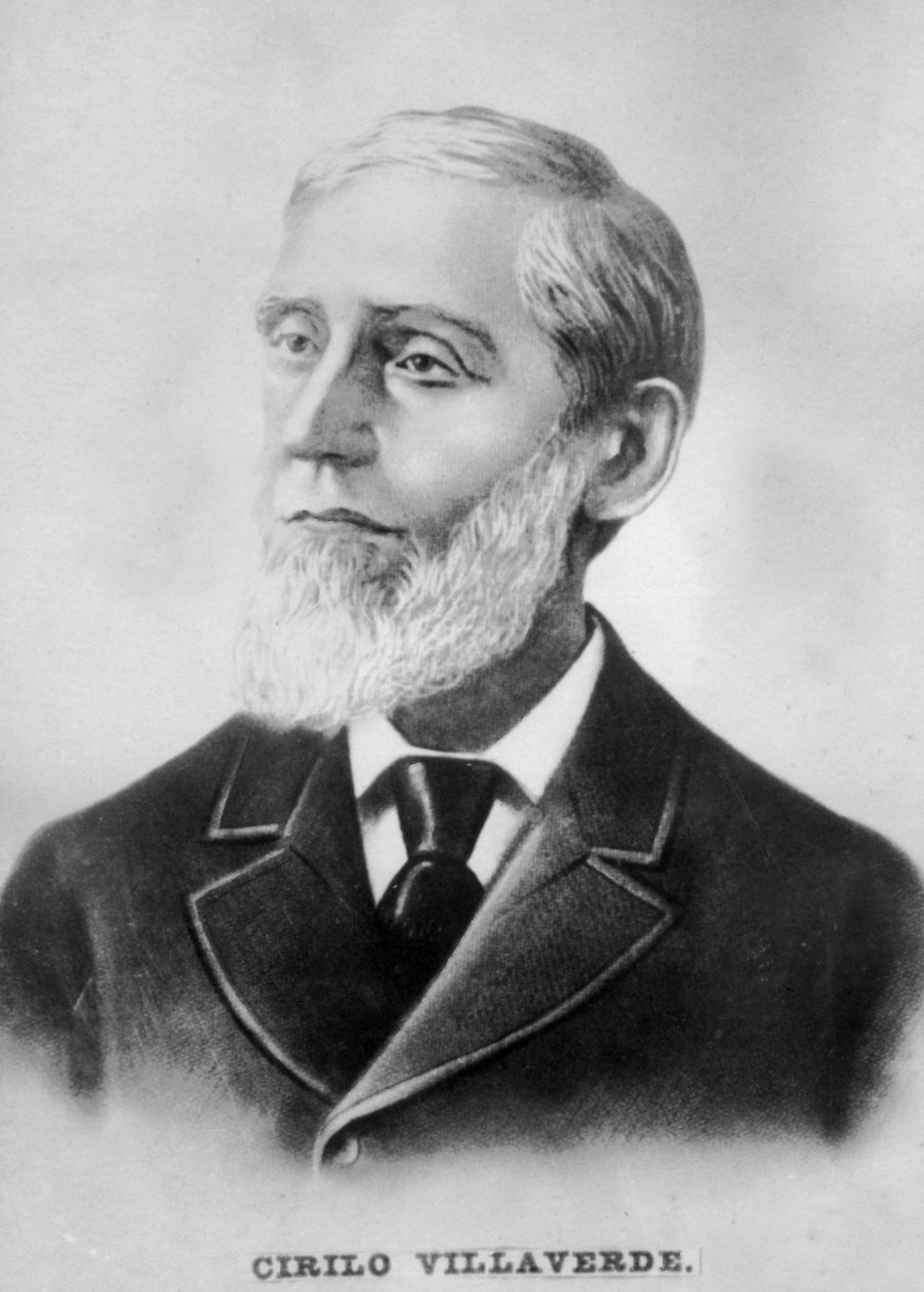 Cirilo Villaverde , cubansk poet, romanforfatter, journalist og frihetskjemper, c1910 av Unbekannt