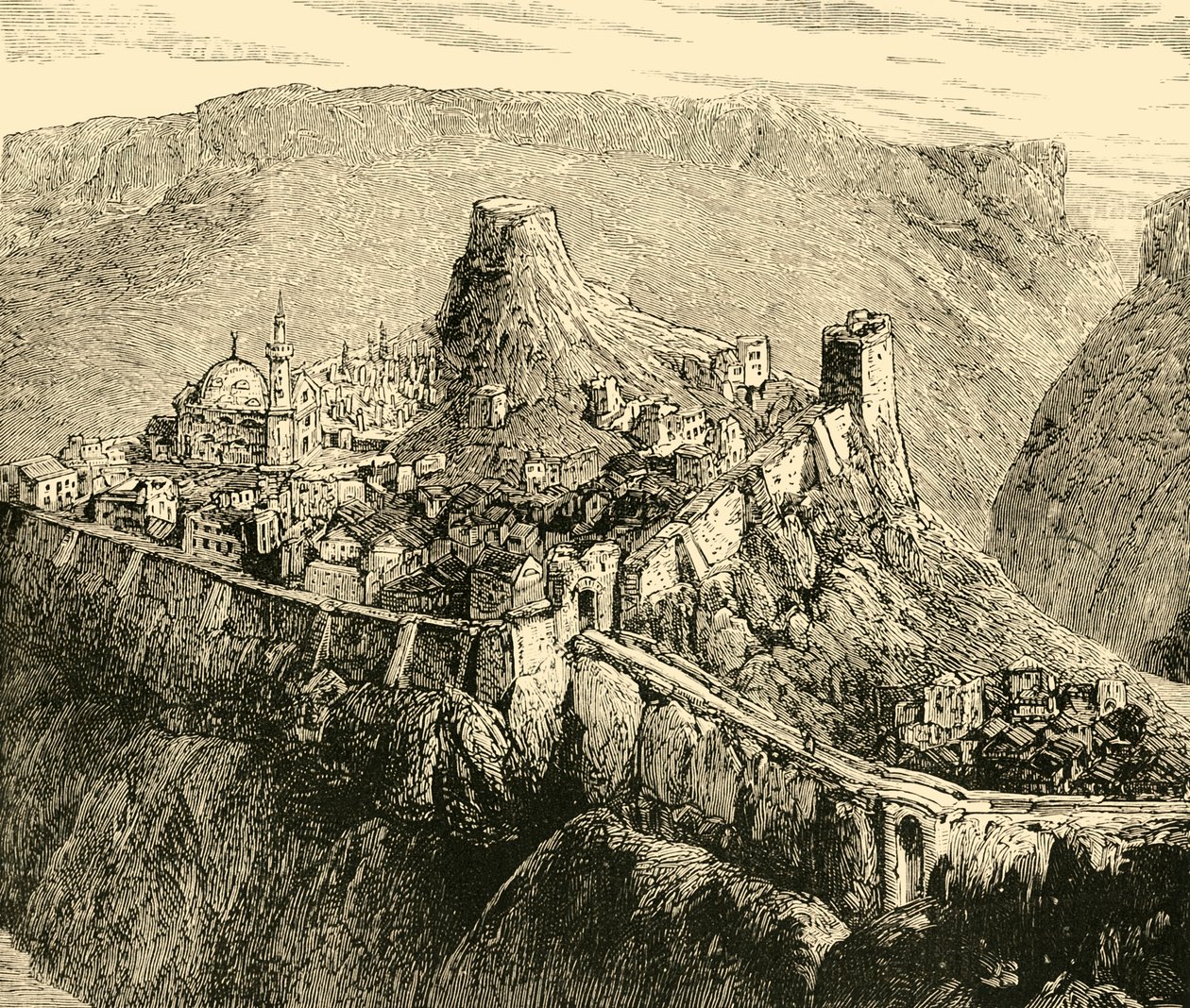 Citadel and Palace of the Ancient Kings of Bulgaria ved Tirnova, 1890. av Unbekannt