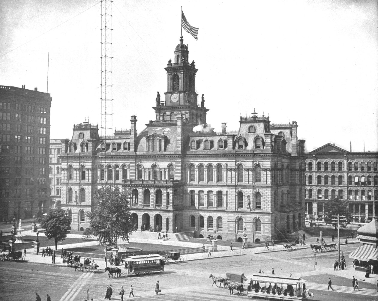 Rådhuset, Detroit, Michigan, USA, c1900. av Unbekannt