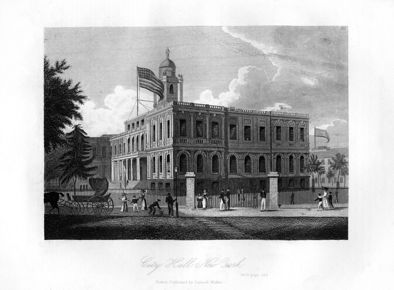 Rådhuset, New York, 1855 av Unbekannt