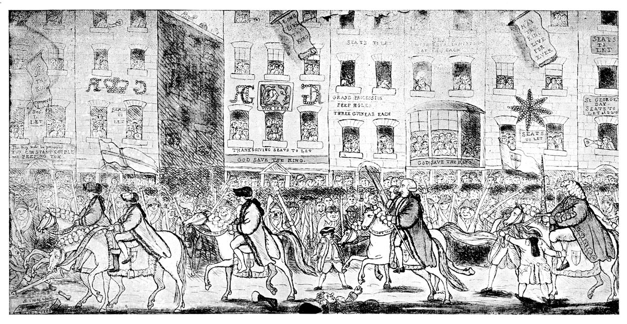 City Horsemanship eller prosesjon til St Pauls, 1789 av Unbekannt