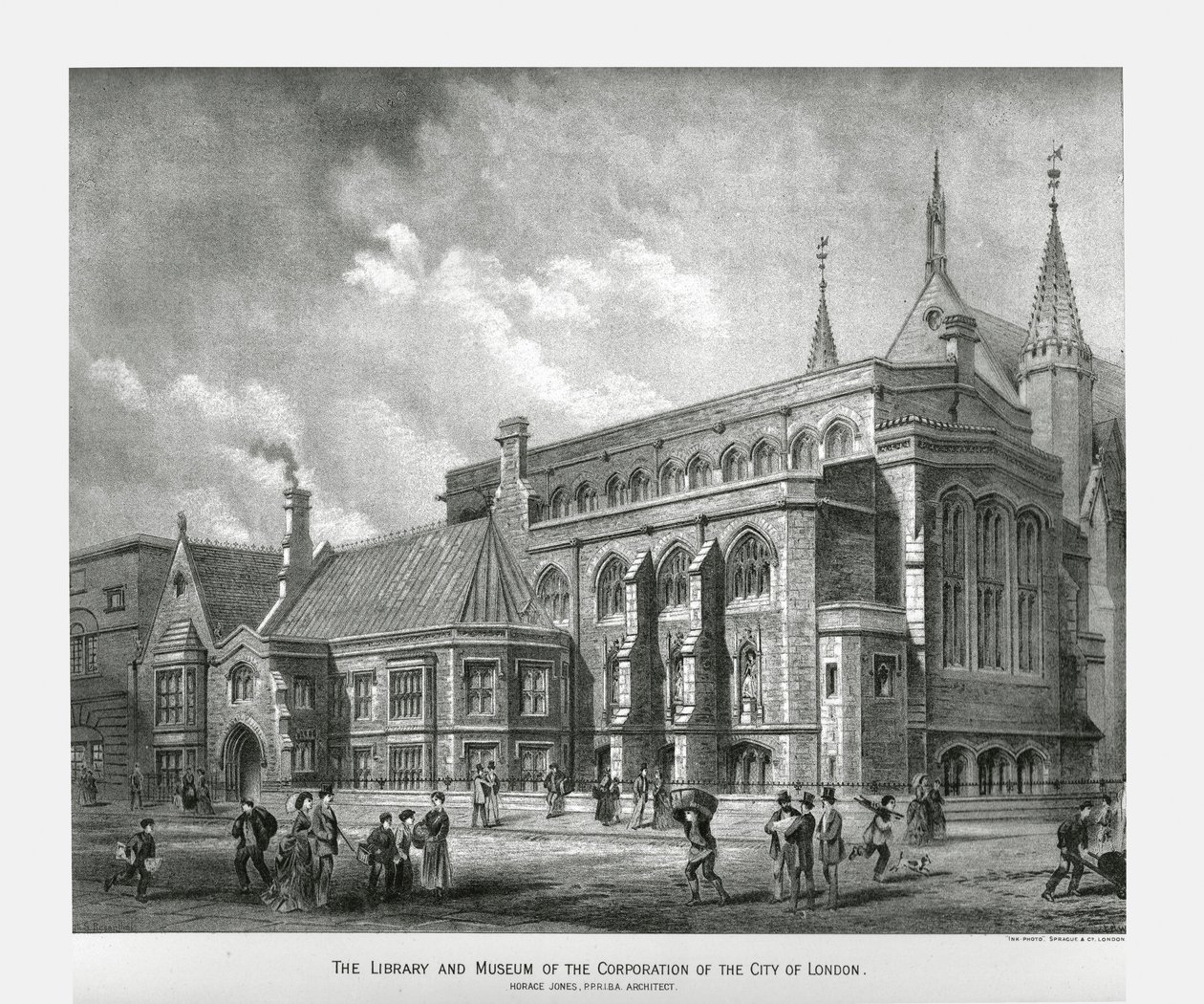 City of London bibliotek og museum, 1886 av Unbekannt