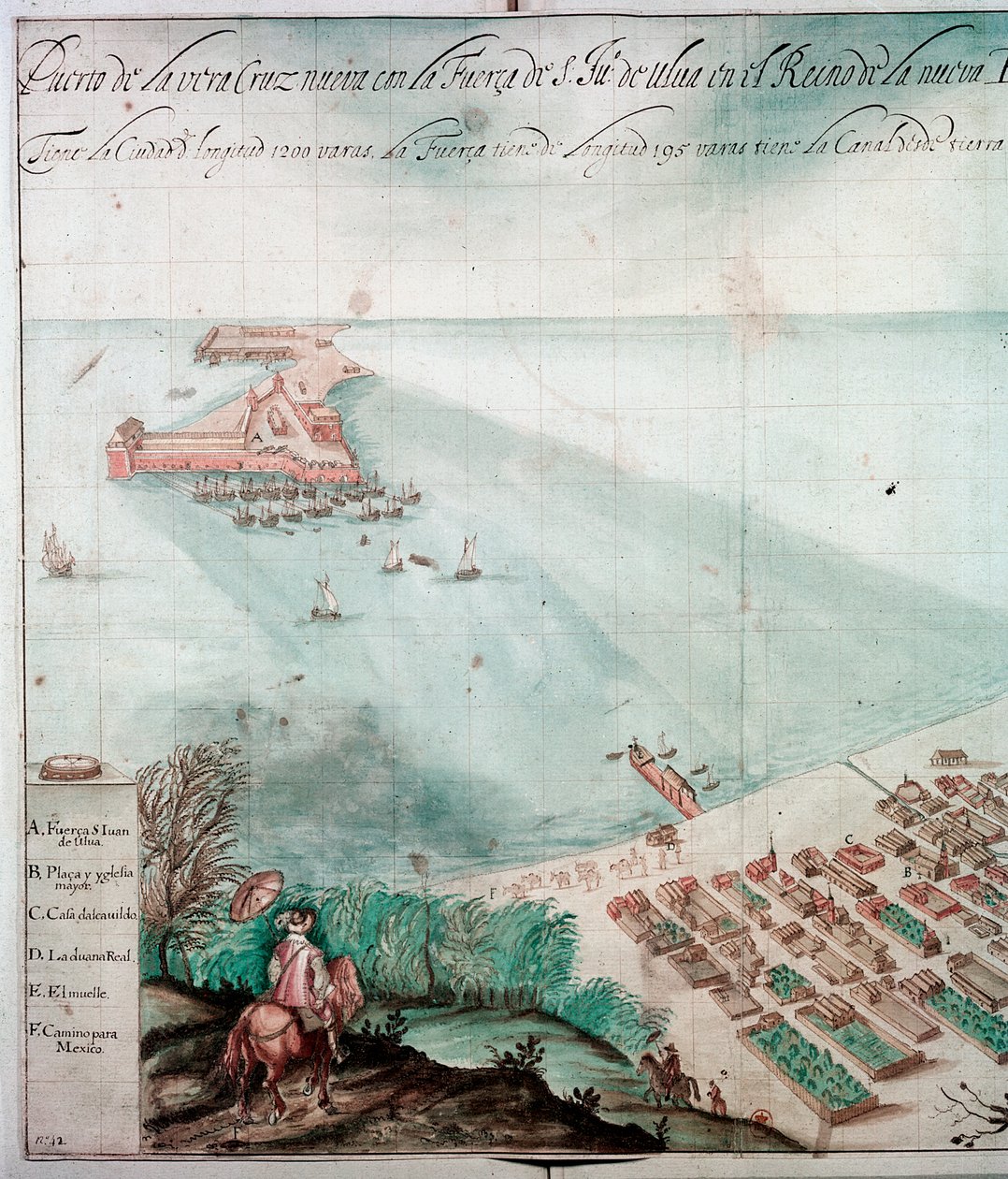 Byen Veracruz, Mexico, 1600-tallet av Unbekannt