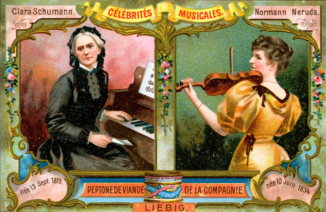 Clara Schumann og Wilma Norman-Neruda, ca 1900 av Unbekannt