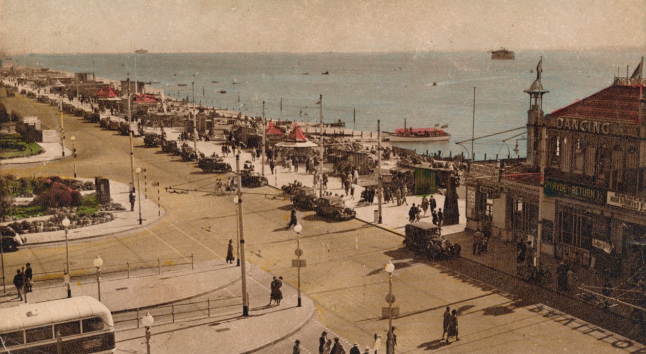 Clarence Esplanade and Pier, Southsea, Hampshire, ca 1930-tallet av Unbekannt