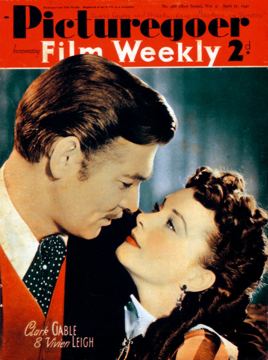 Clark Gable 1901-1960 og Vivien Leigh 1913-1967, skuespillere, 1940 av Unbekannt