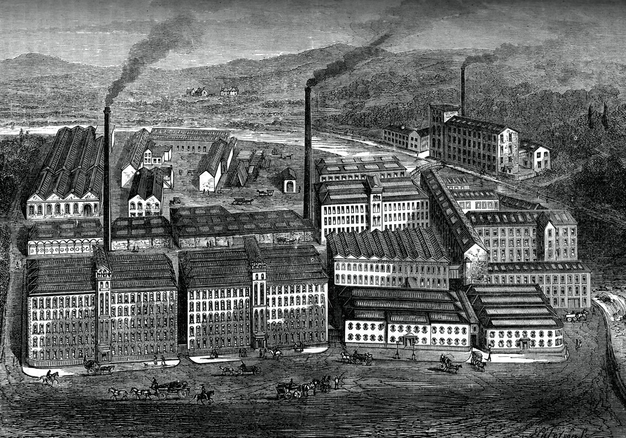 Clarks Anchor Thread Works, Paisley, Skottland, c1880 av Unbekannt