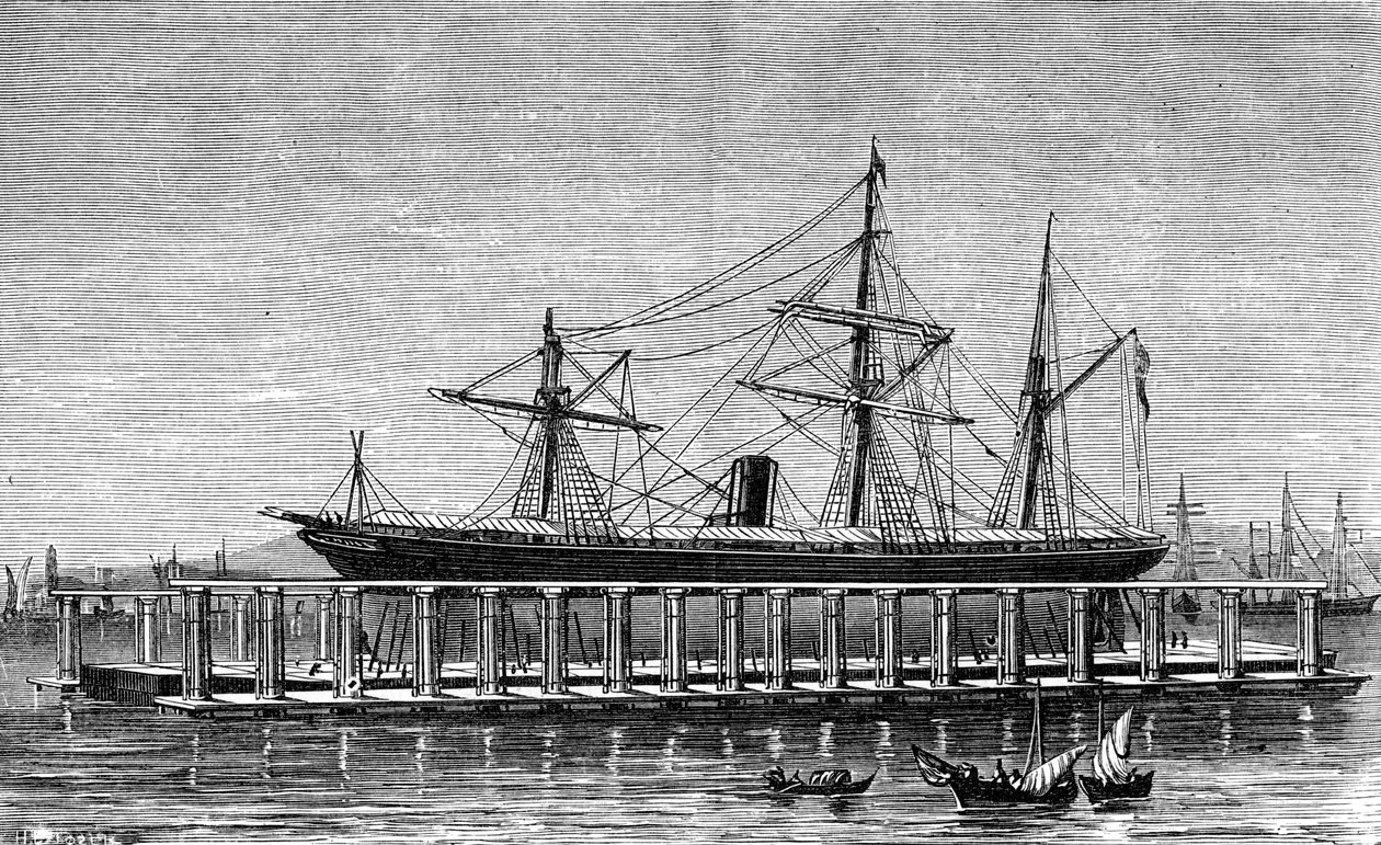 Clarks hydraulisk heis, Bombay, c1880 av Unbekannt