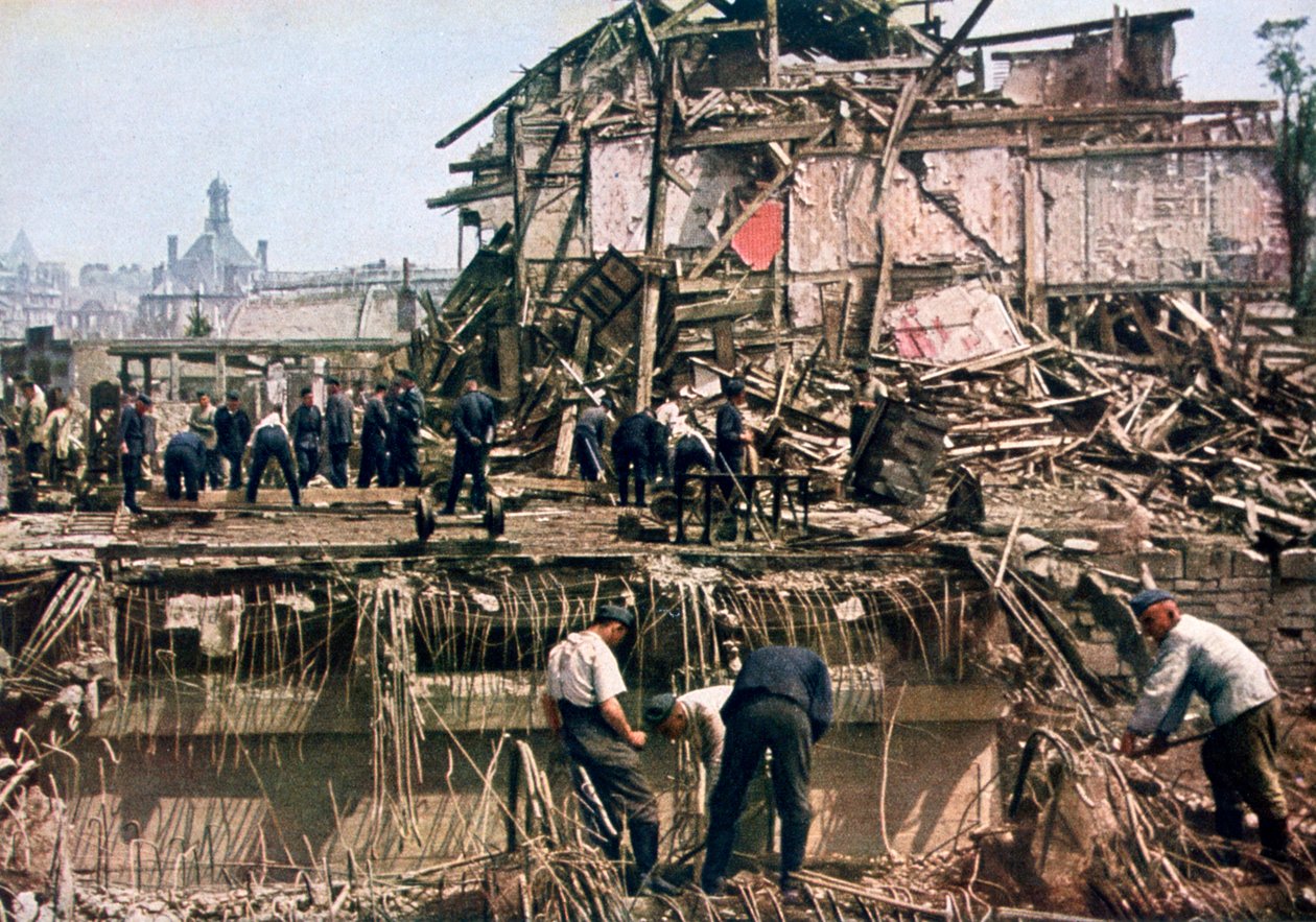 Rydding av rusk, Dunkirk, Frankrike, 1940 av Unbekannt