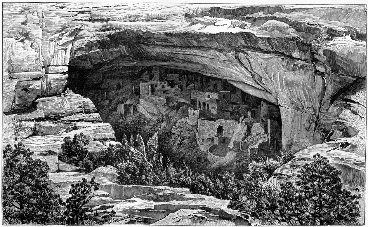 Cliff Palace i Cliff Palace Canyon, sørvest i Colorado, USA, 1901 av Unbekannt