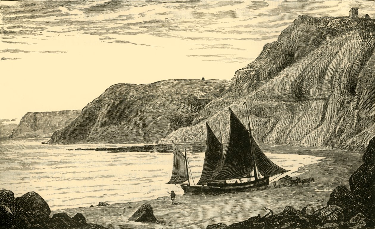Cliffs nær Whitby, 1898. av Unbekannt