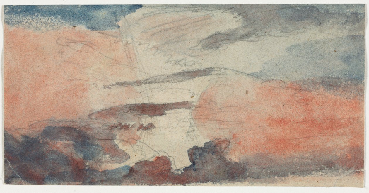 Cloud Study, 1800-tallet. av Unbekannt