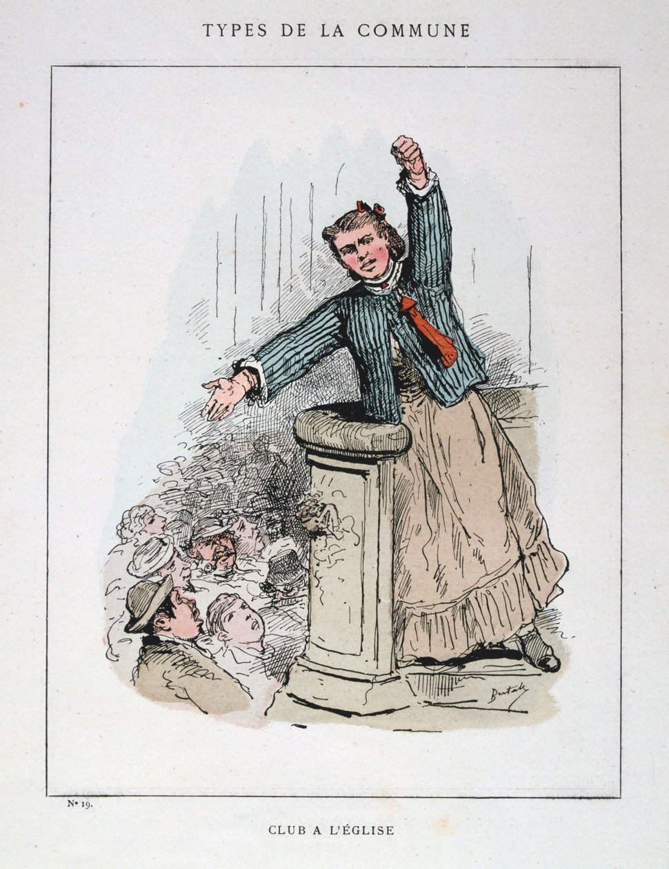 Club at the Church, Paris Commune, 1871. av Unbekannt