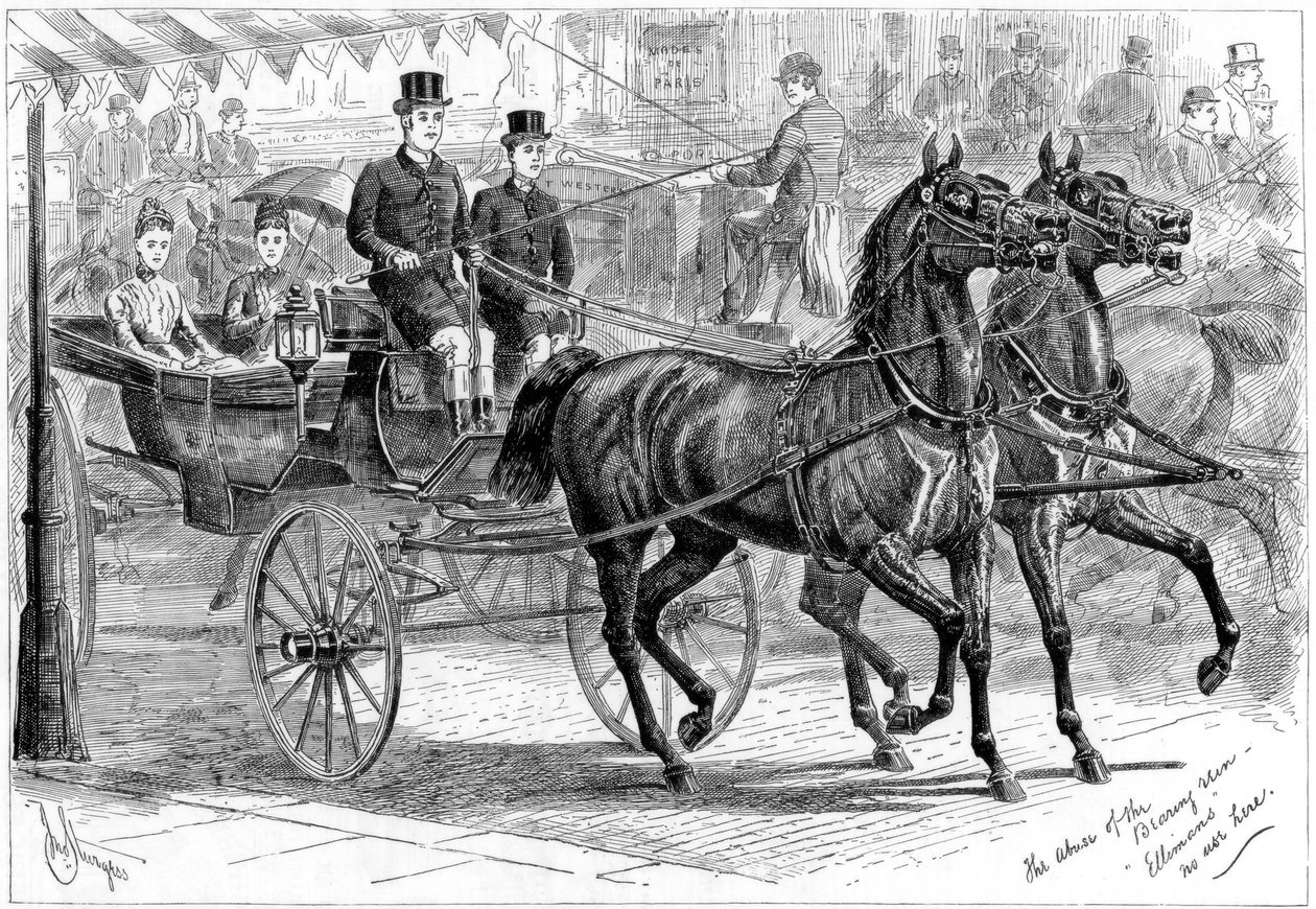 Trener og hester, 1889 av Unbekannt