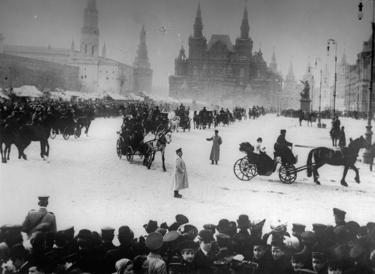 Busstasjon ved Strastnoy-klosteret, Moskva, Russland, c1900-c1905 av Unbekannt