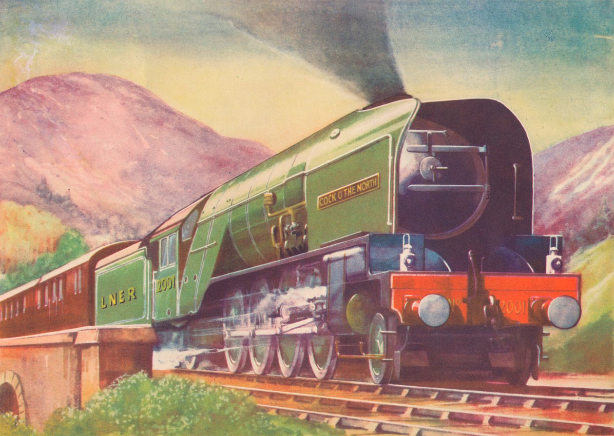 Cock O The North Locomotive, L.N.E.R., i høylandet, 1940 av Unbekannt