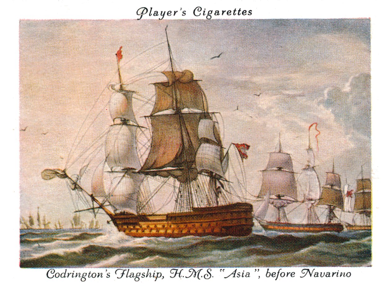 Codringtons flaggskip, H.M.S. Asia, før Navarino, 1936. av Unbekannt