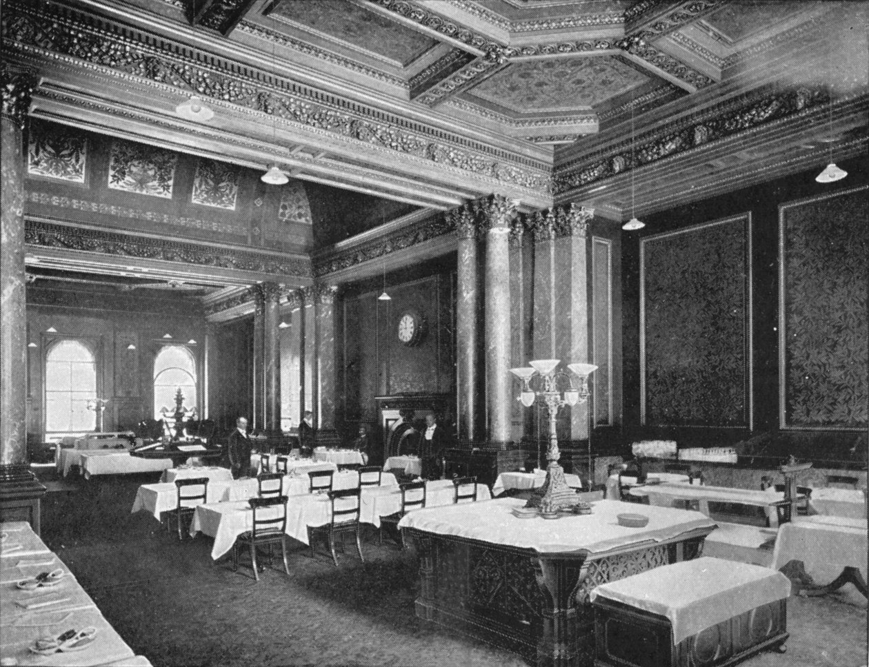 Kafferom til Carlton Club, London, c1900 1901 av Unbekannt