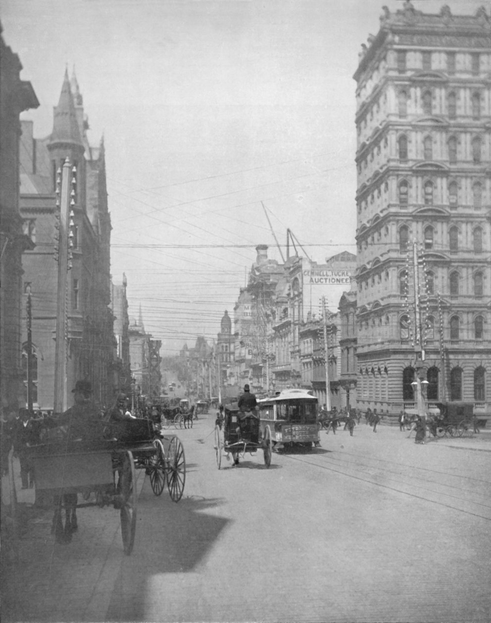 Collins Street, Melbourne, 1800-tallet av Unbekannt