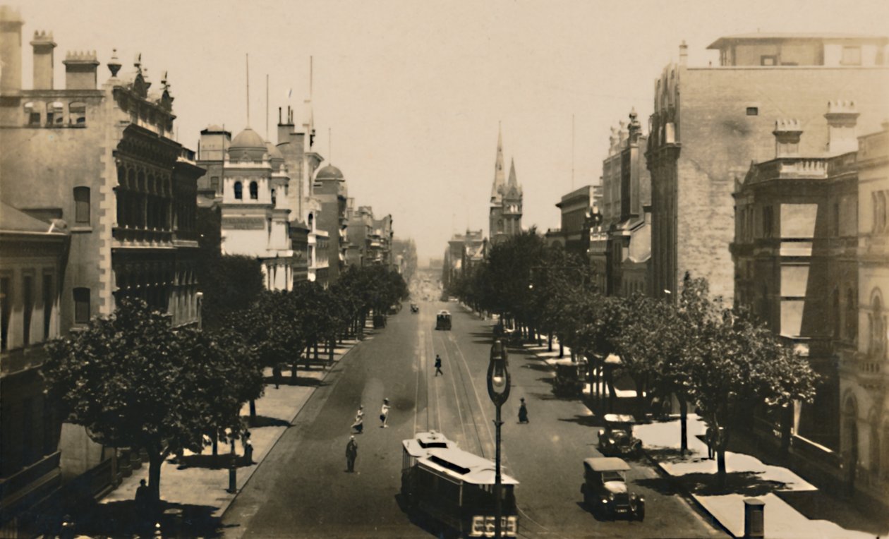 Collins Street, Melbourne, Australia, ca 1920-tallet. av Unbekannt