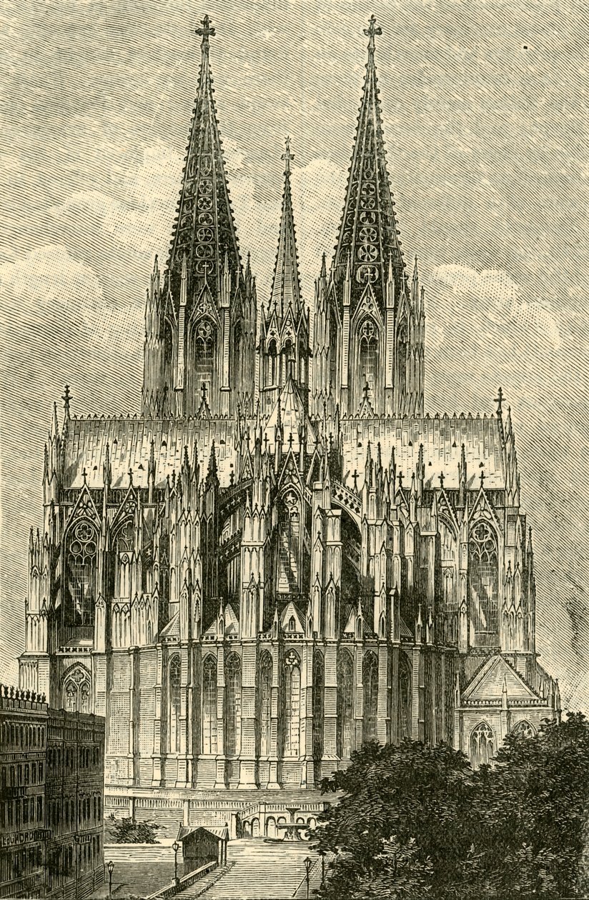 Kölnerdomen, fra øst, 1890. av Unbekannt
